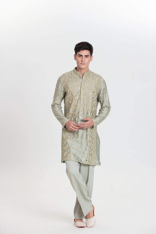 Pistachio Gold Kurta Set