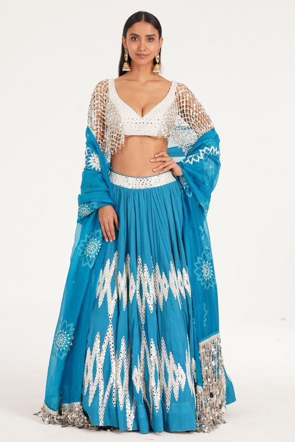 OCEAN AQUA LEHENGA SET