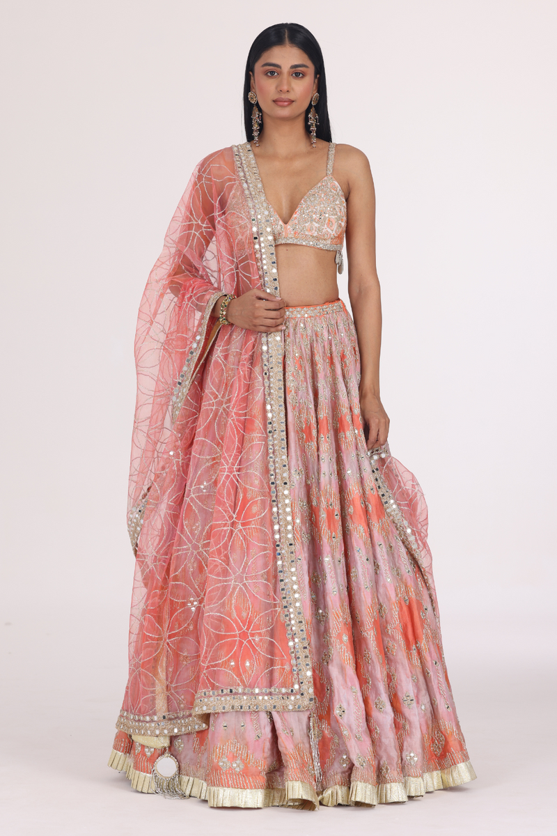 MUTED HUES PRINTED LEHENGA