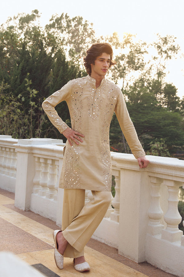 Beige Glint Kurta