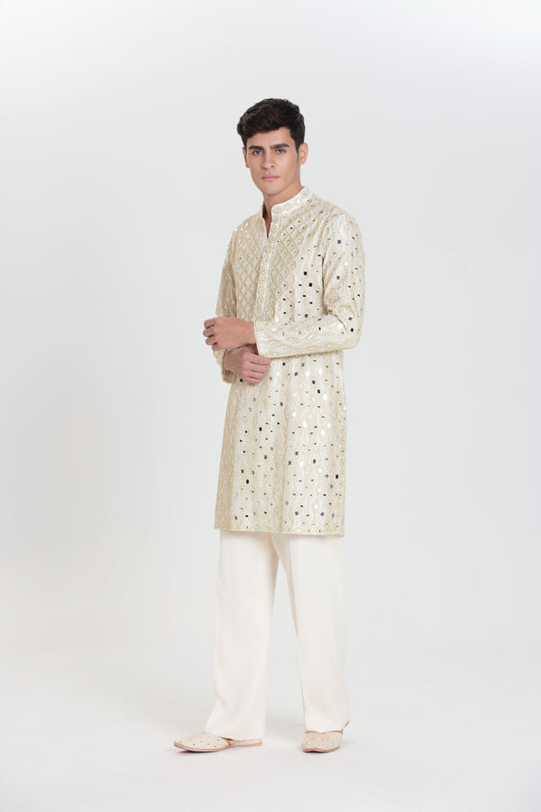 Gold Ivory Kurta Set
