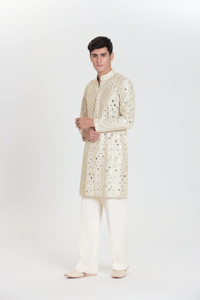 Gold Ivory Kurta Set