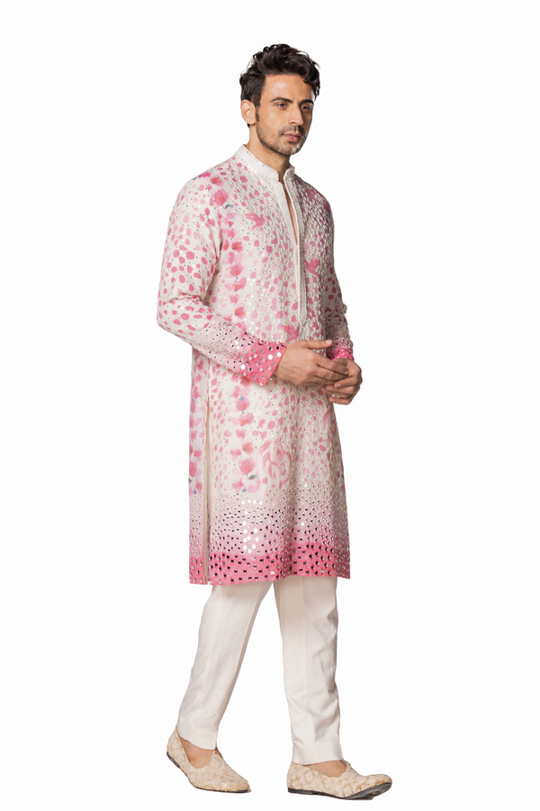 Printed pink kurta