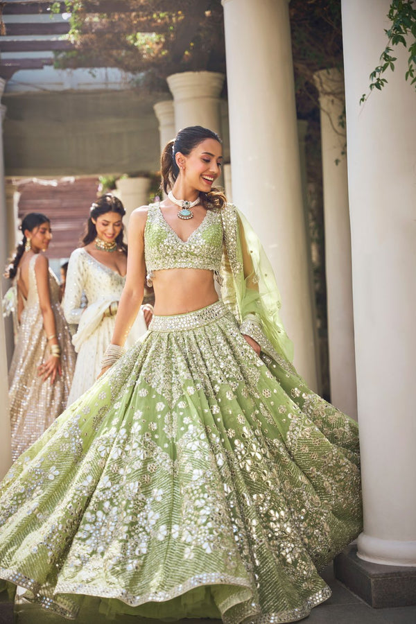 NEON GREEN LEHENGA