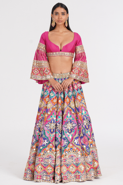 PSYCHEDELIC HUES LEHENGA SET