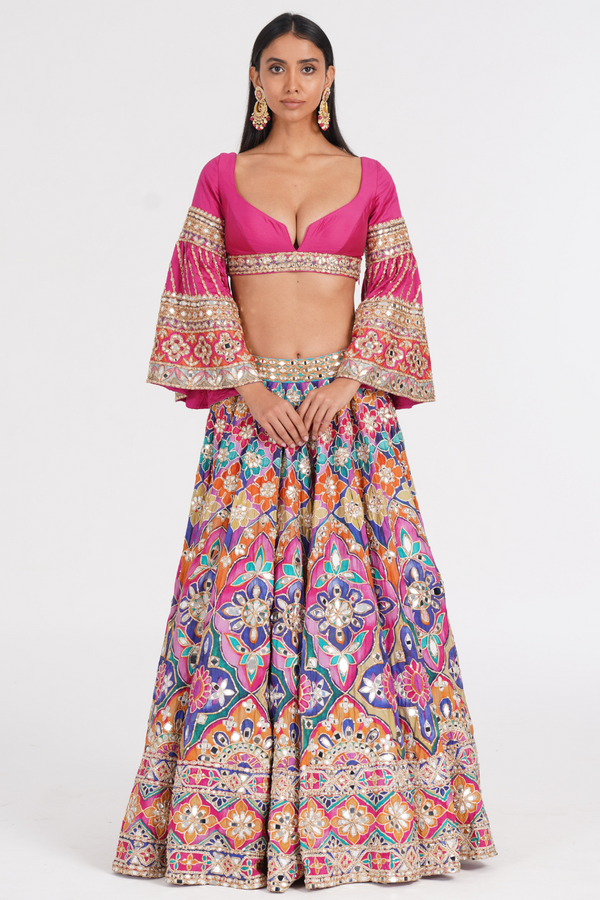 PSYCHEDELIC HUES LEHENGA SET