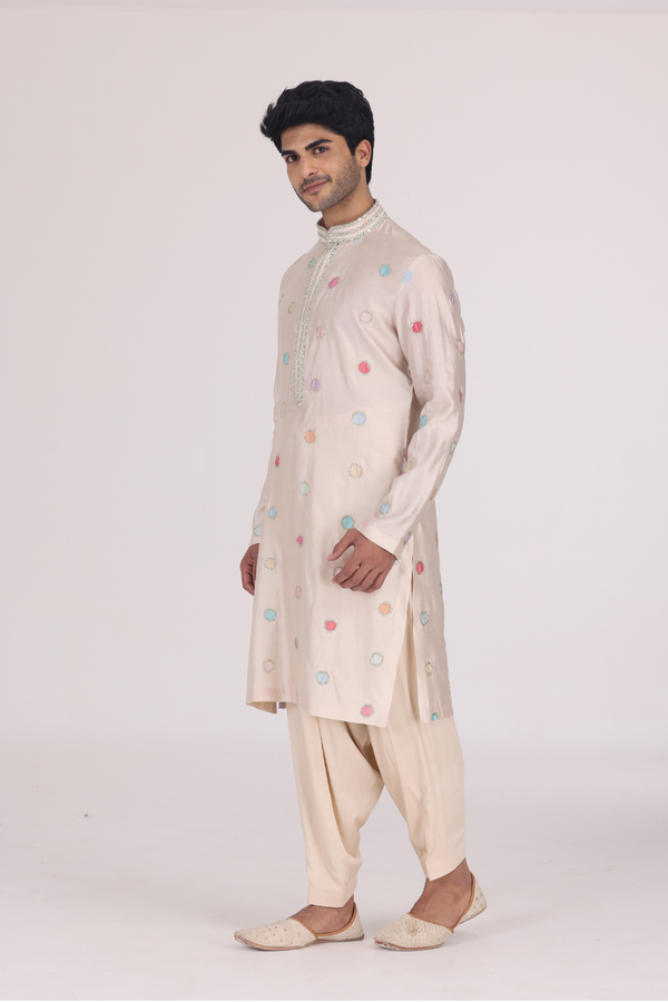 IVORY CANDY PRINTED KURTA