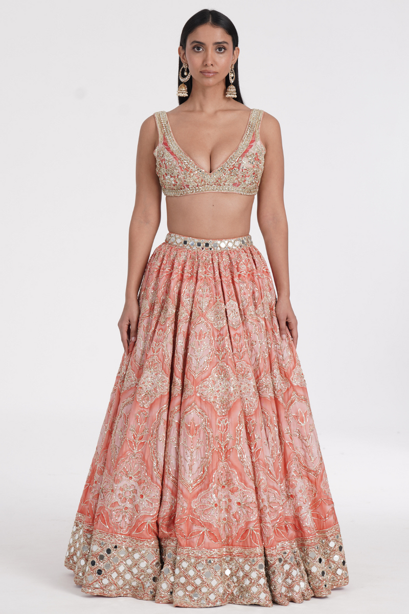 SAFRON PALE  LEHENGA SET