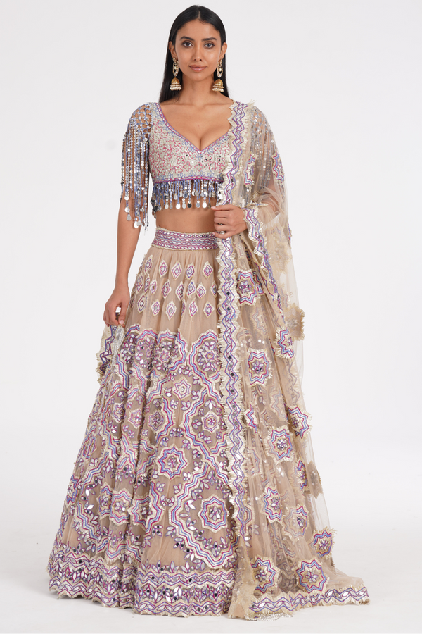 OYSTER DAISY LEHENGA SET