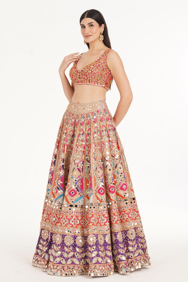 REBECCA PASTEL LEHENGA SET