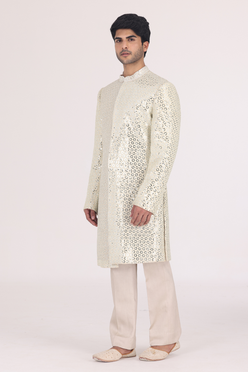 BEIGE SHERWANI