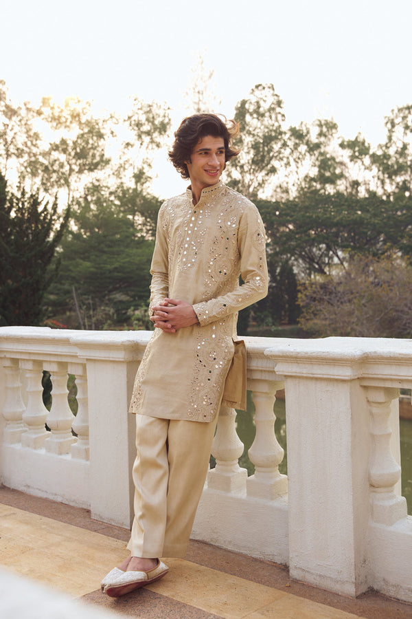 Beige Glint Kurta