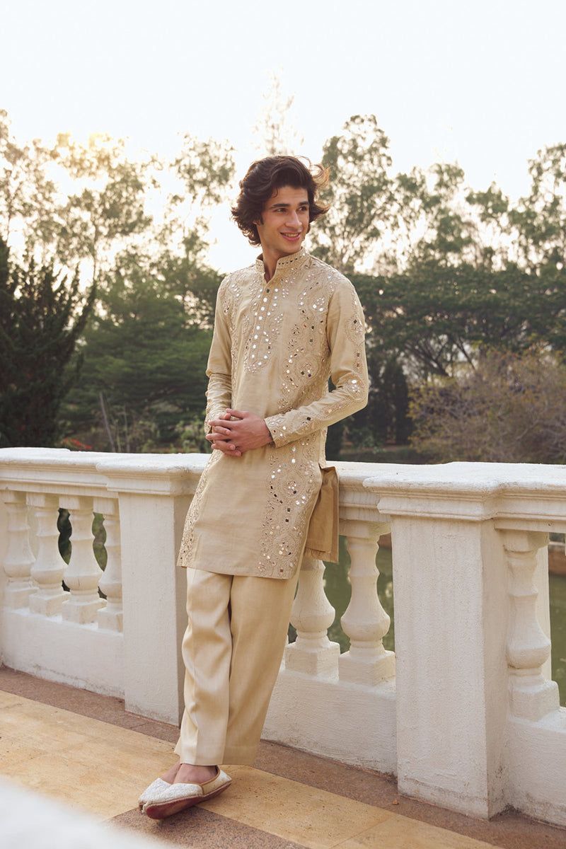 Beige Glint Kurta