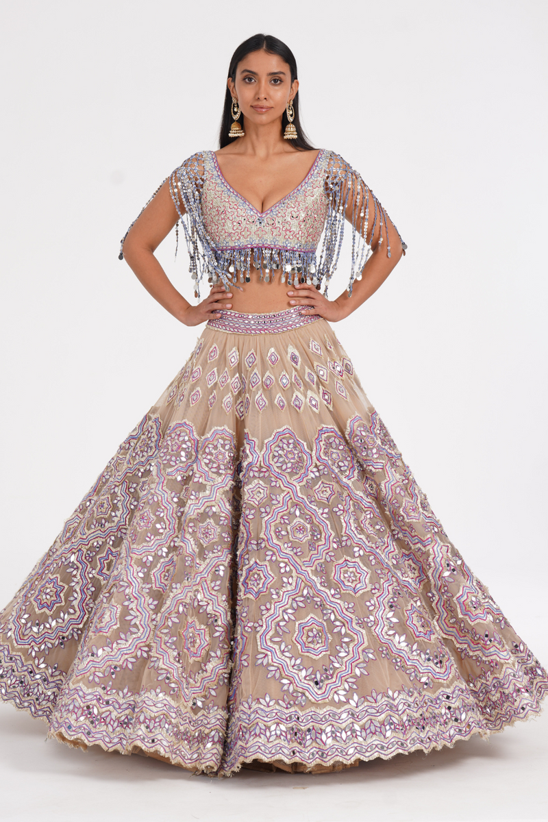 OYSTER DAISY LEHENGA SET