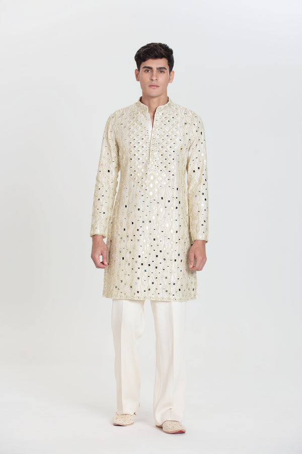 Gold Ivory Kurta Set