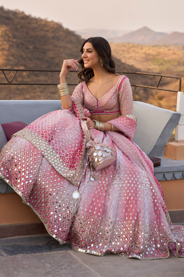 PINK HUES PRINTED LEHENGA