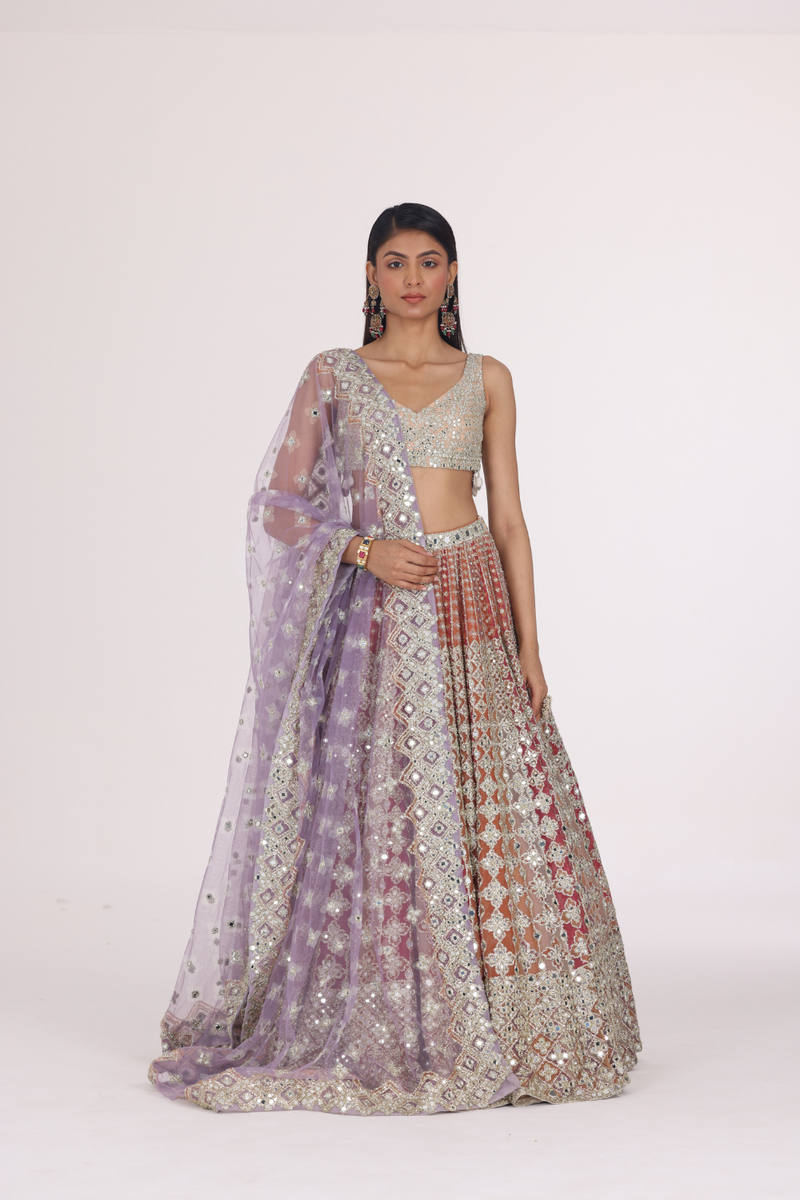 WARM HUES MULTICOLOUR LEHENGA