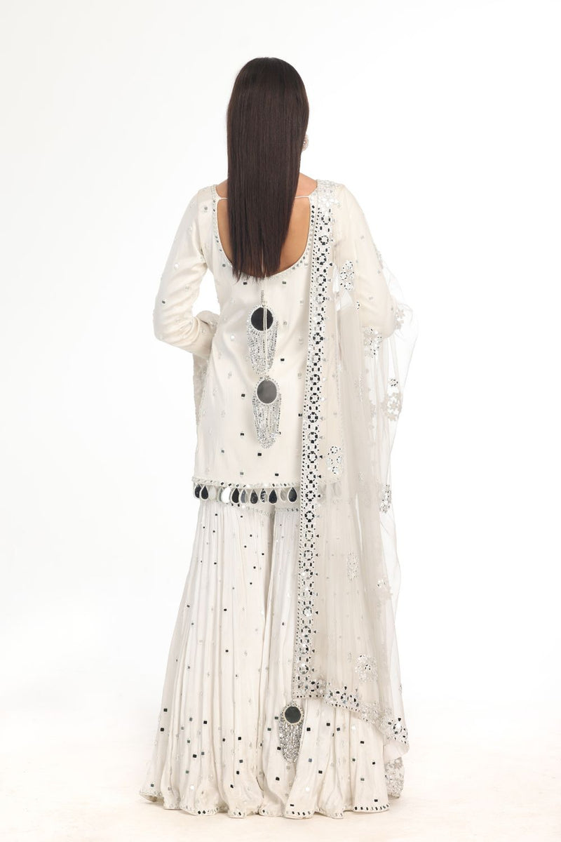 IVORY KURTA & SHARARA SET