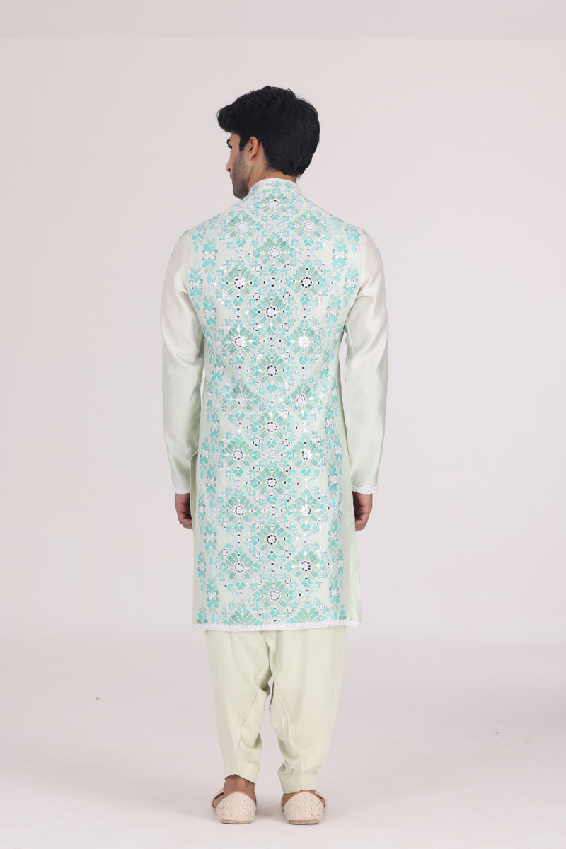 MORNING MIST BOTTLE GREEN KURTA