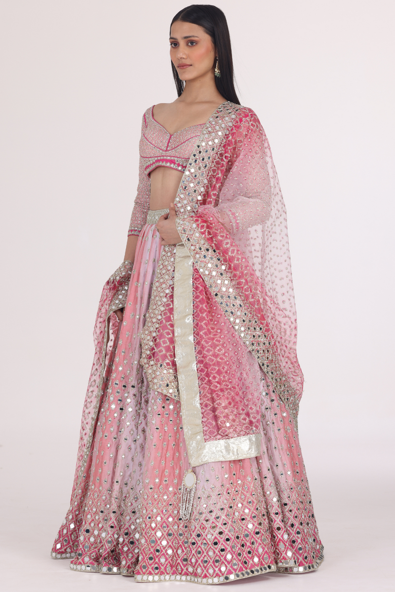 PINK HUES PRINTED LEHENGA