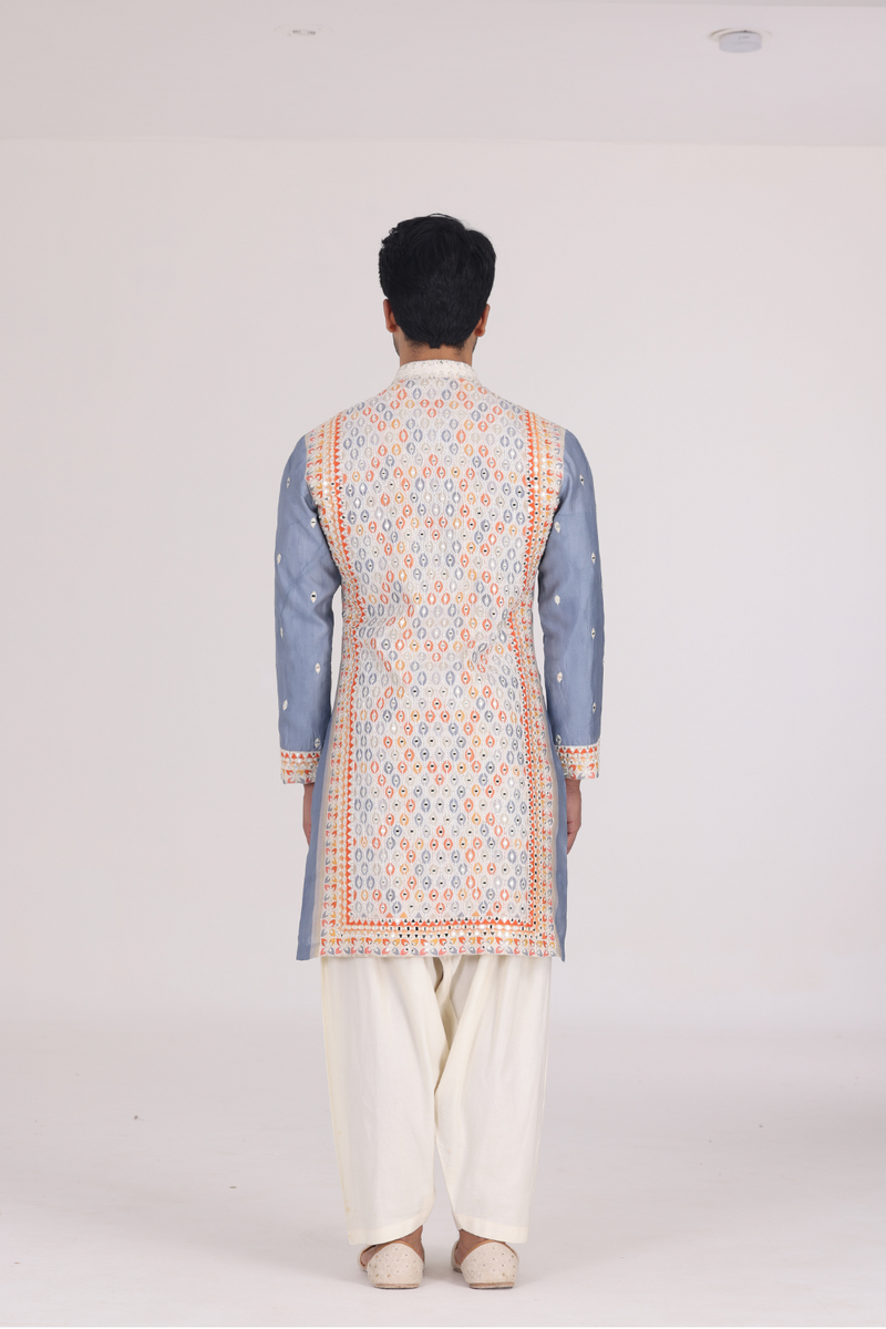 AQUA MULTICOLOUR KURTA