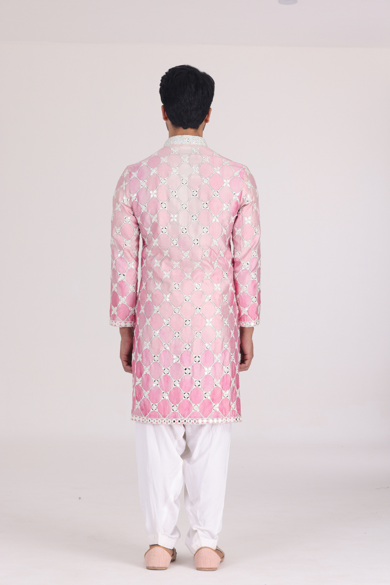 PINK IVORY PRINTED KURTA