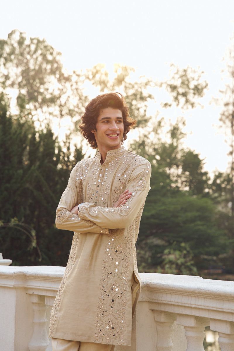 Beige Glint Kurta