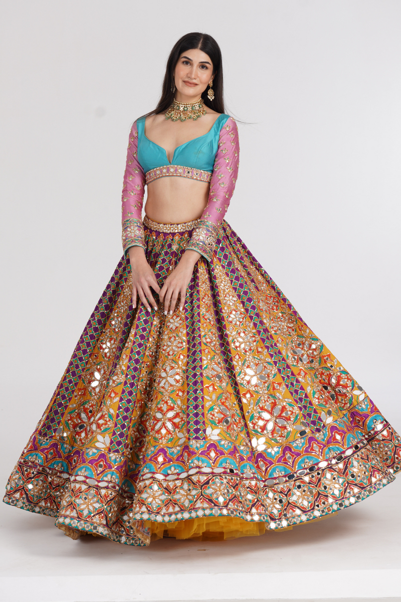 TANGERINE HUES LEHENGA SET