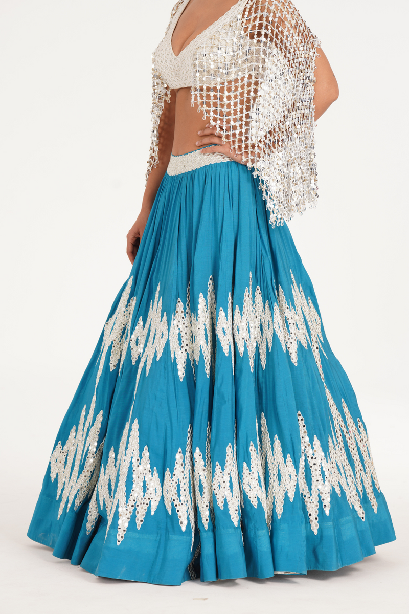 OCEAN AQUA LEHENGA SET