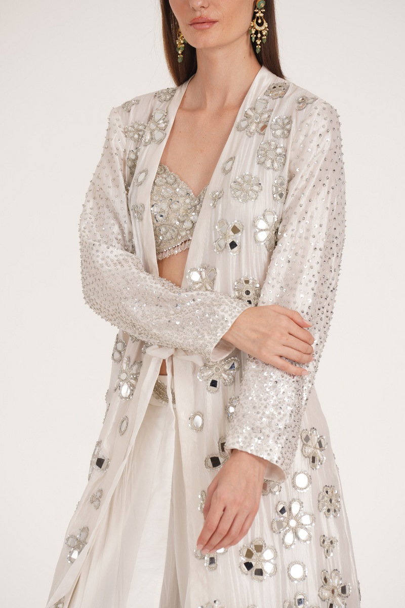 CHANTILLY LACE JACKET SHARARA SET