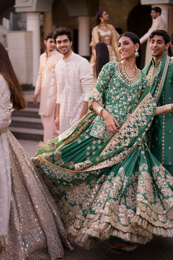 EMERALD CHOLI LEHENGA SET