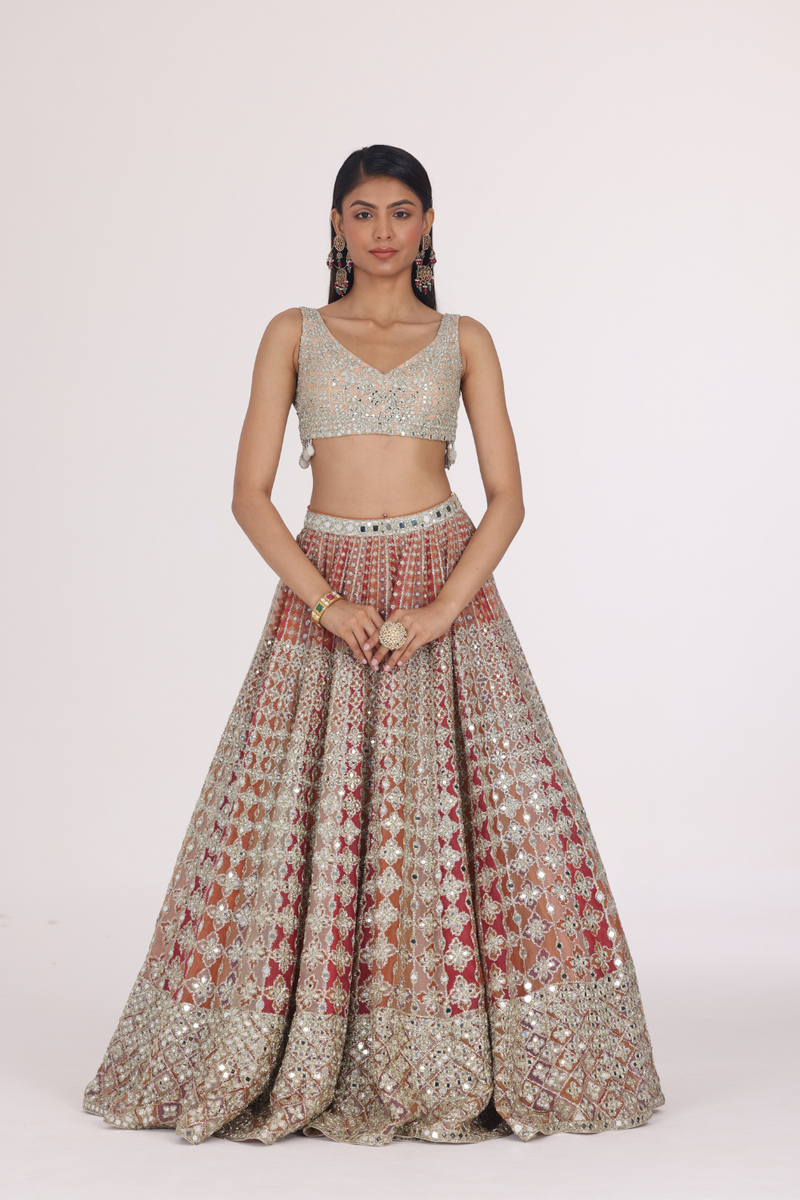 WARM HUES MULTICOLOUR LEHENGA