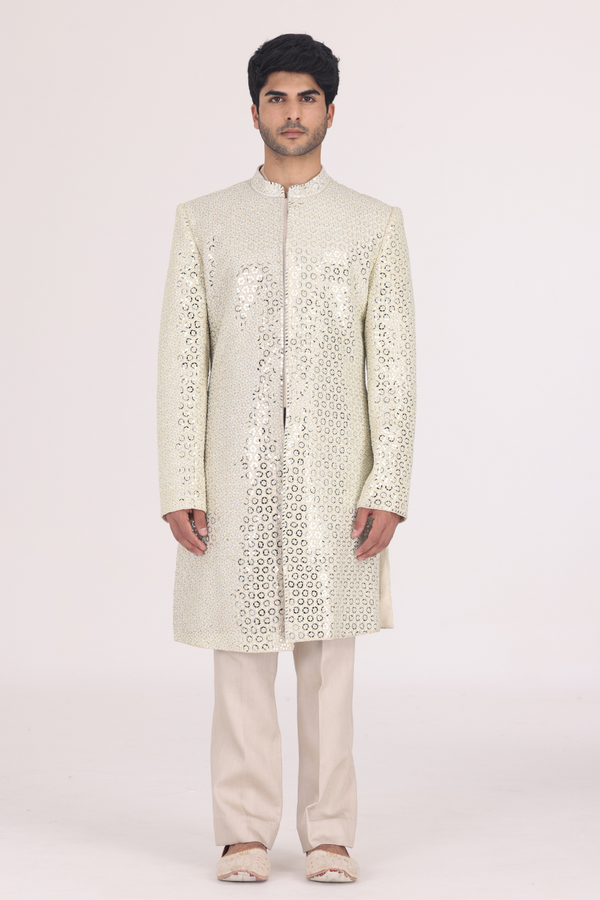 BEIGE SHERWANI