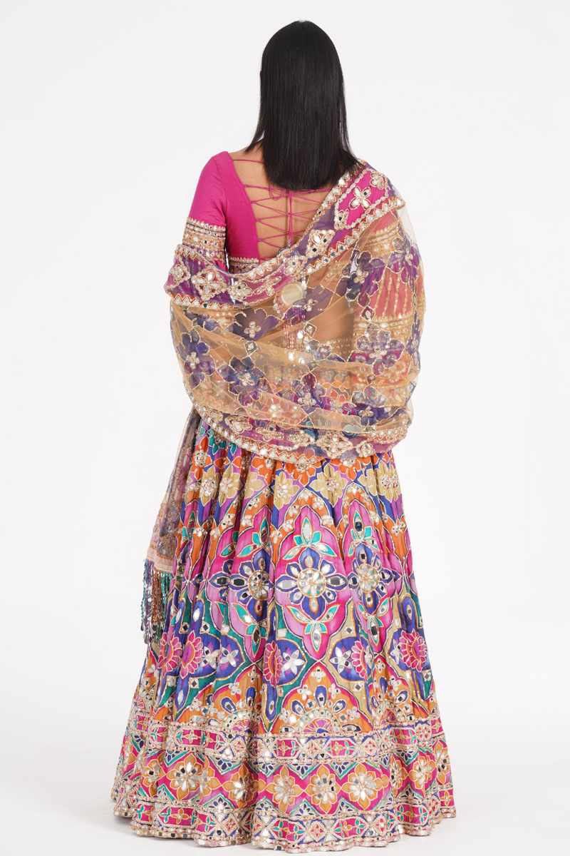 PSYCHEDELIC HUES LEHENGA SET