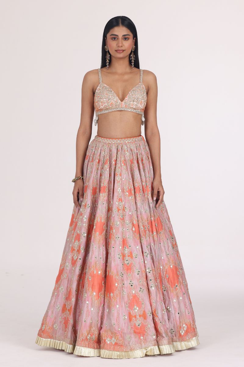 MUTED HUES PRINTED LEHENGA