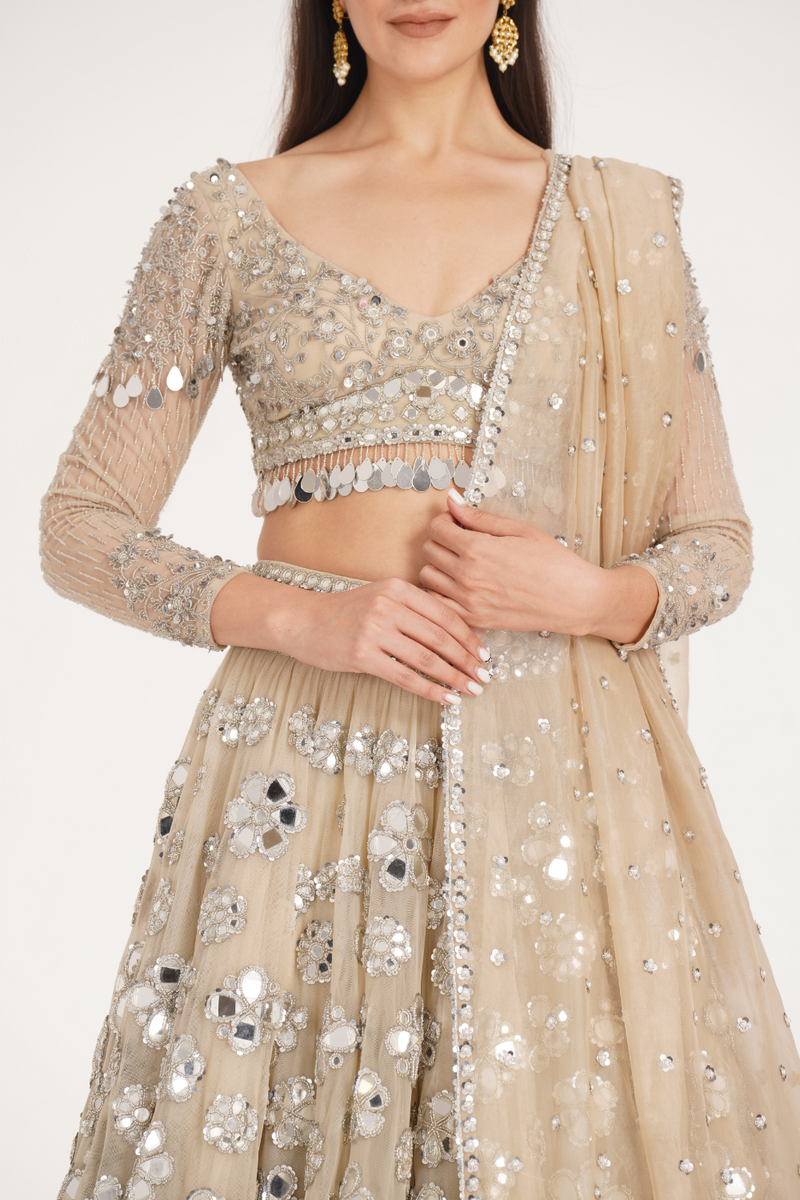 PALE OAK LEHENGA SET