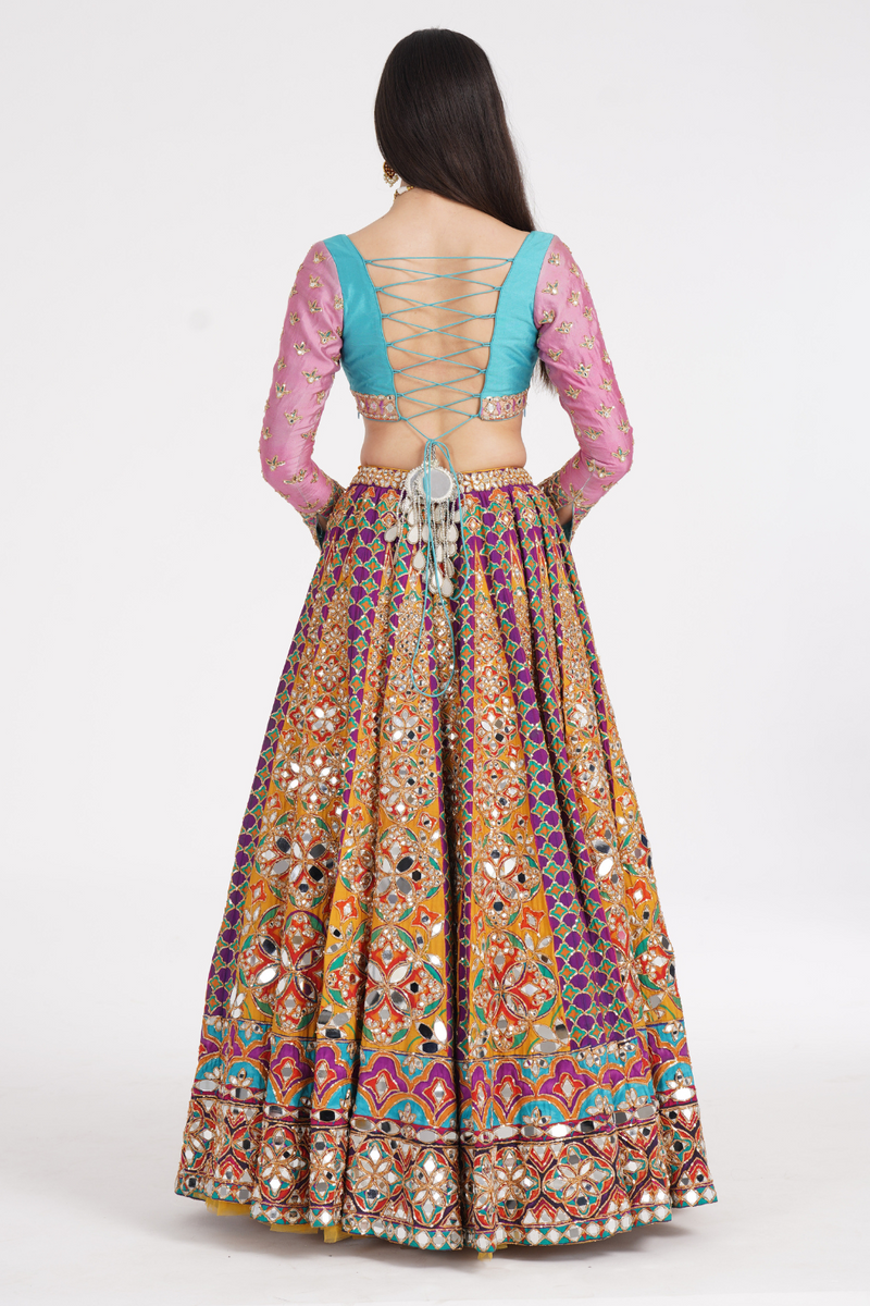 TANGERINE HUES LEHENGA SET