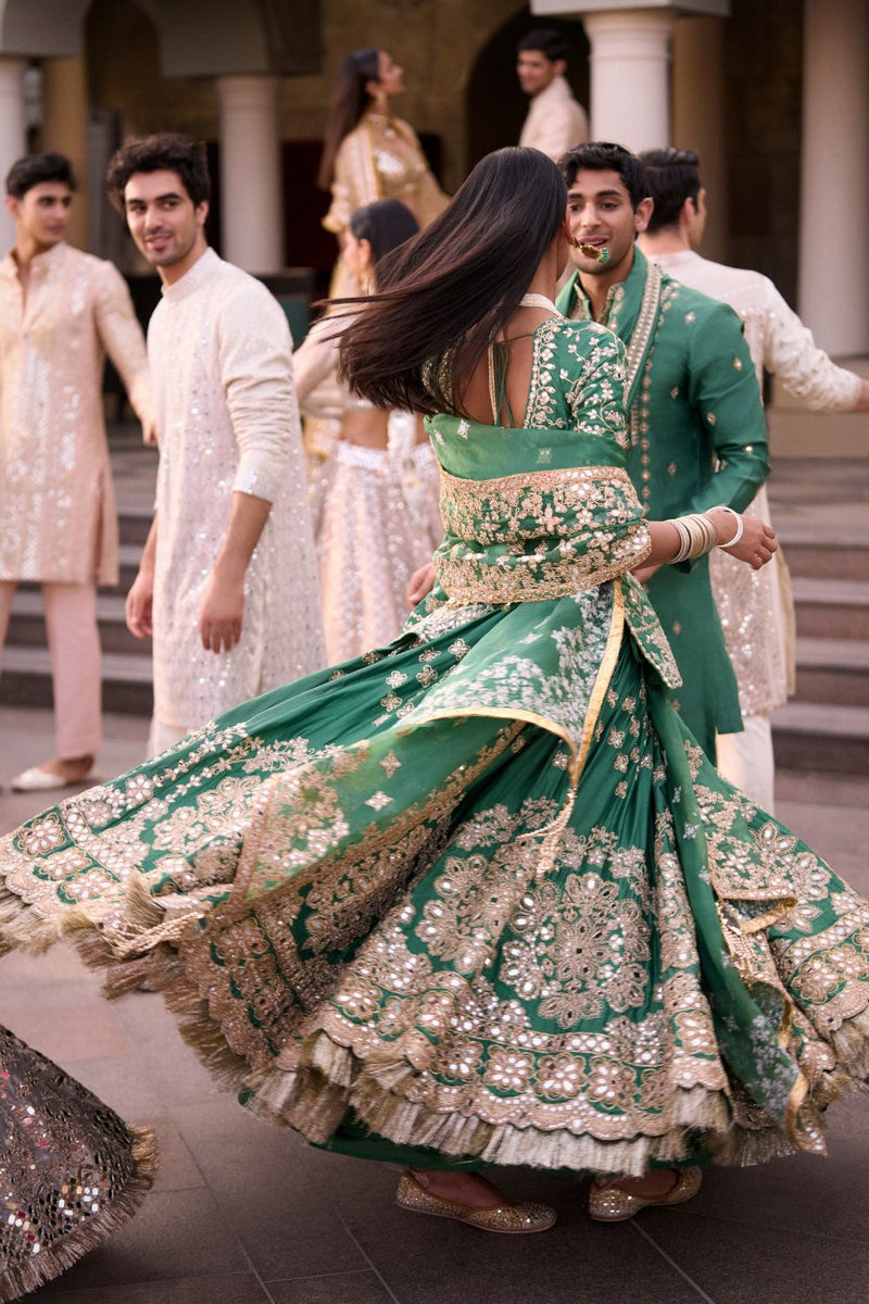 EMERALD CHOLI LEHENGA SET