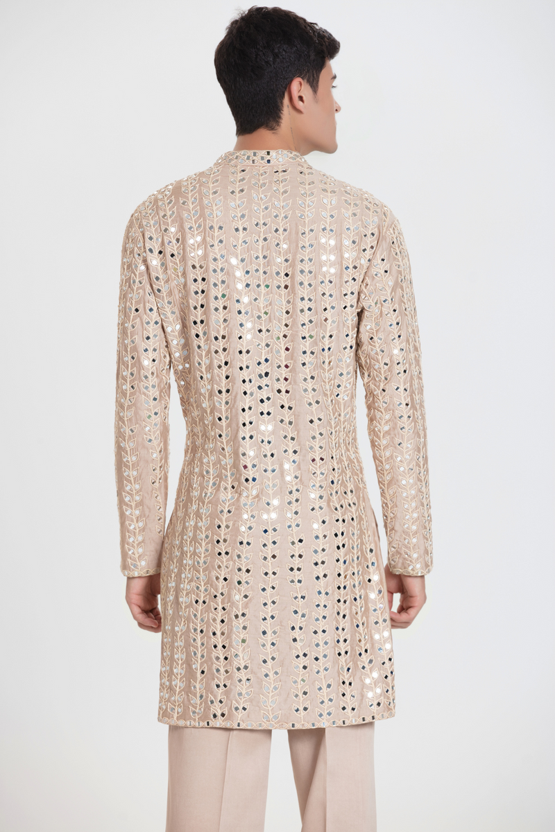 Beige Petal Shine Kurta Set