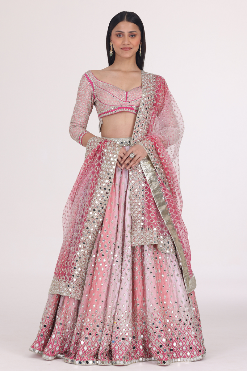 PINK HUES PRINTED LEHENGA