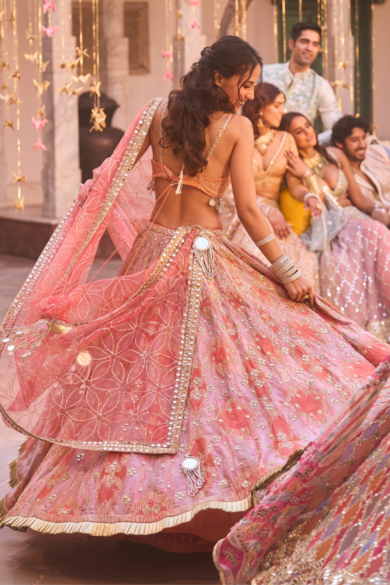 MUTED HUES PRINTED LEHENGA