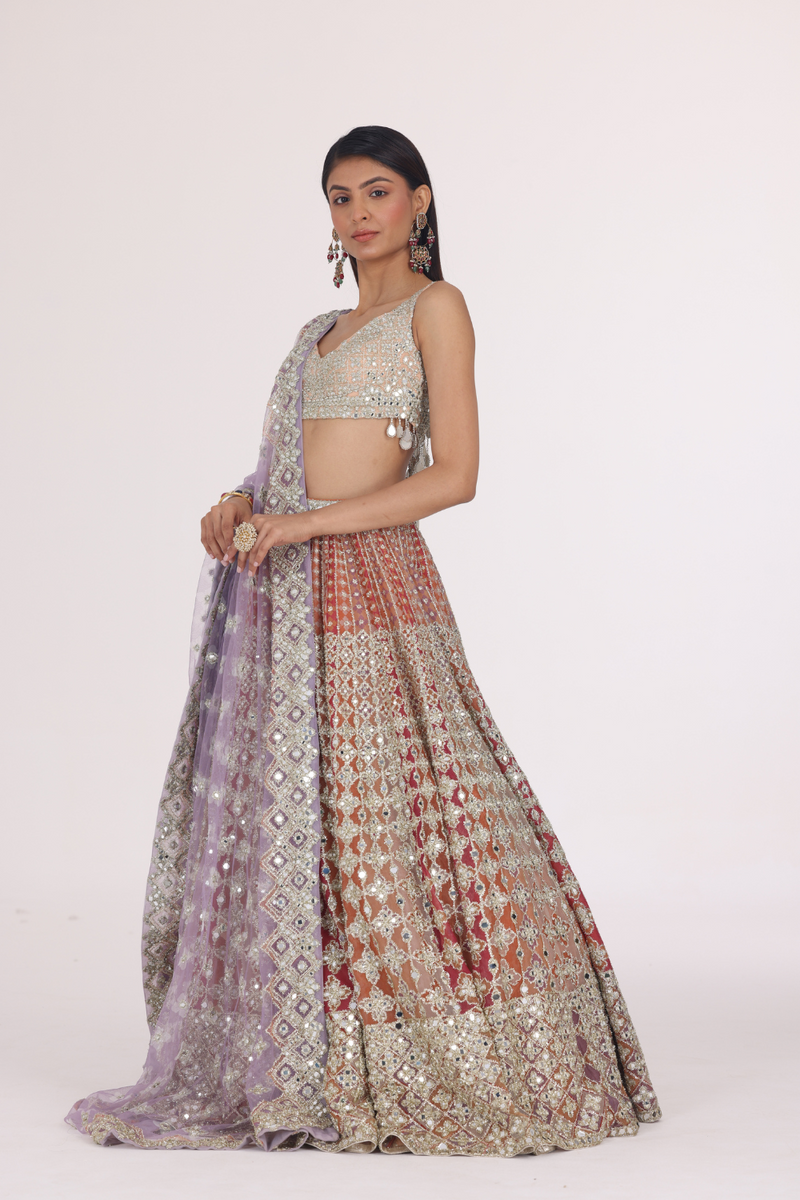 WARM HUES MULTICOLOUR LEHENGA