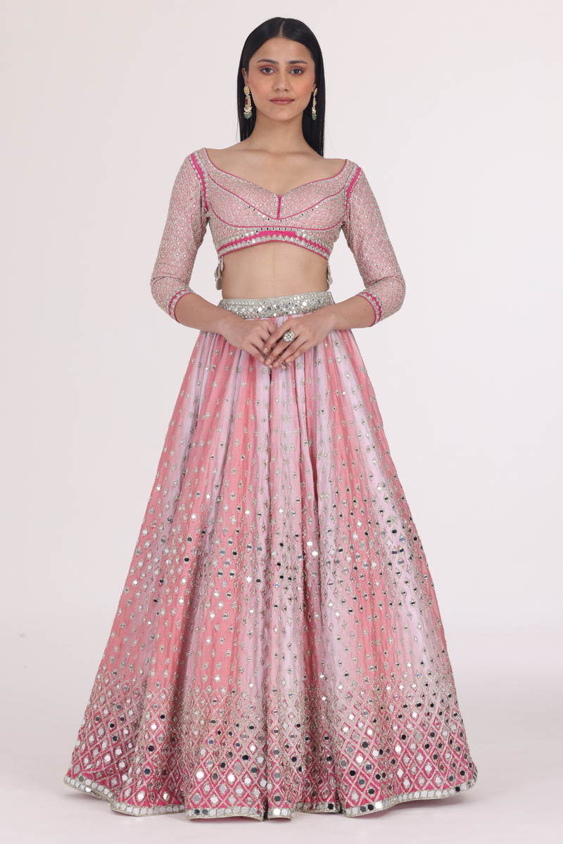 PINK HUES PRINTED LEHENGA