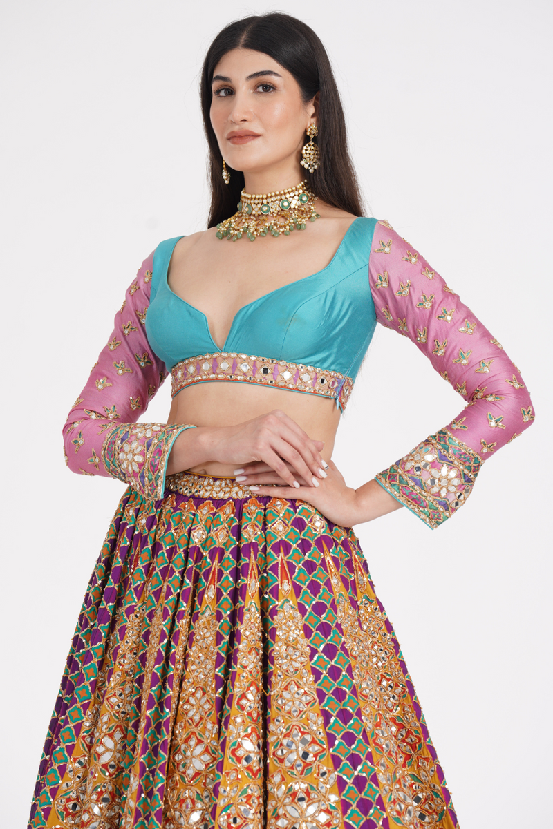 TANGERINE HUES LEHENGA SET