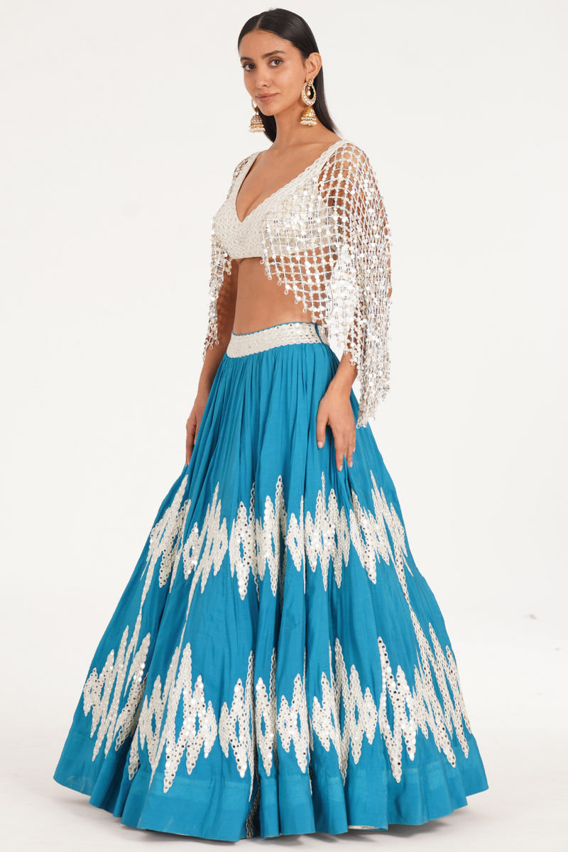 OCEAN AQUA LEHENGA SET