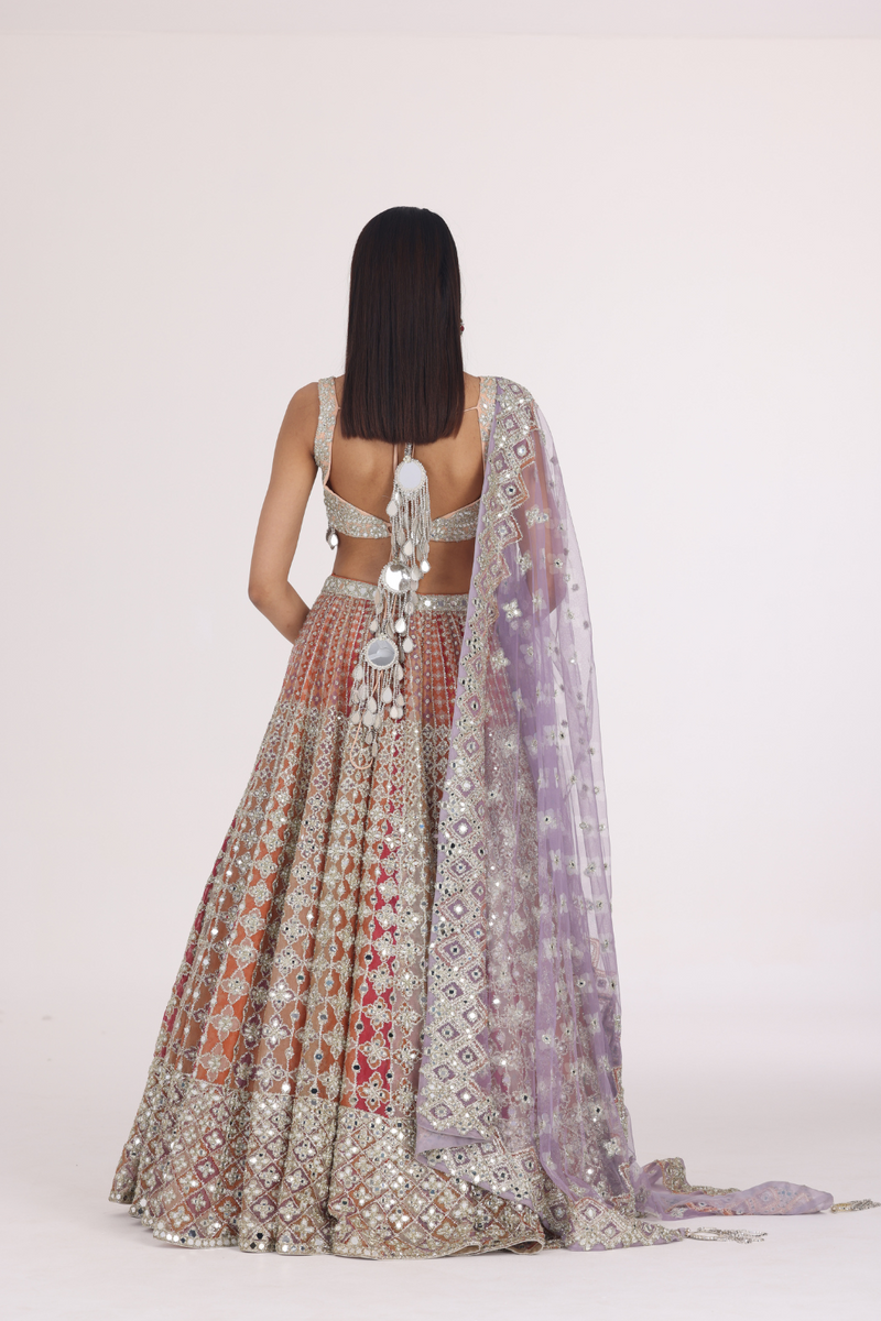 WARM HUES MULTICOLOUR LEHENGA