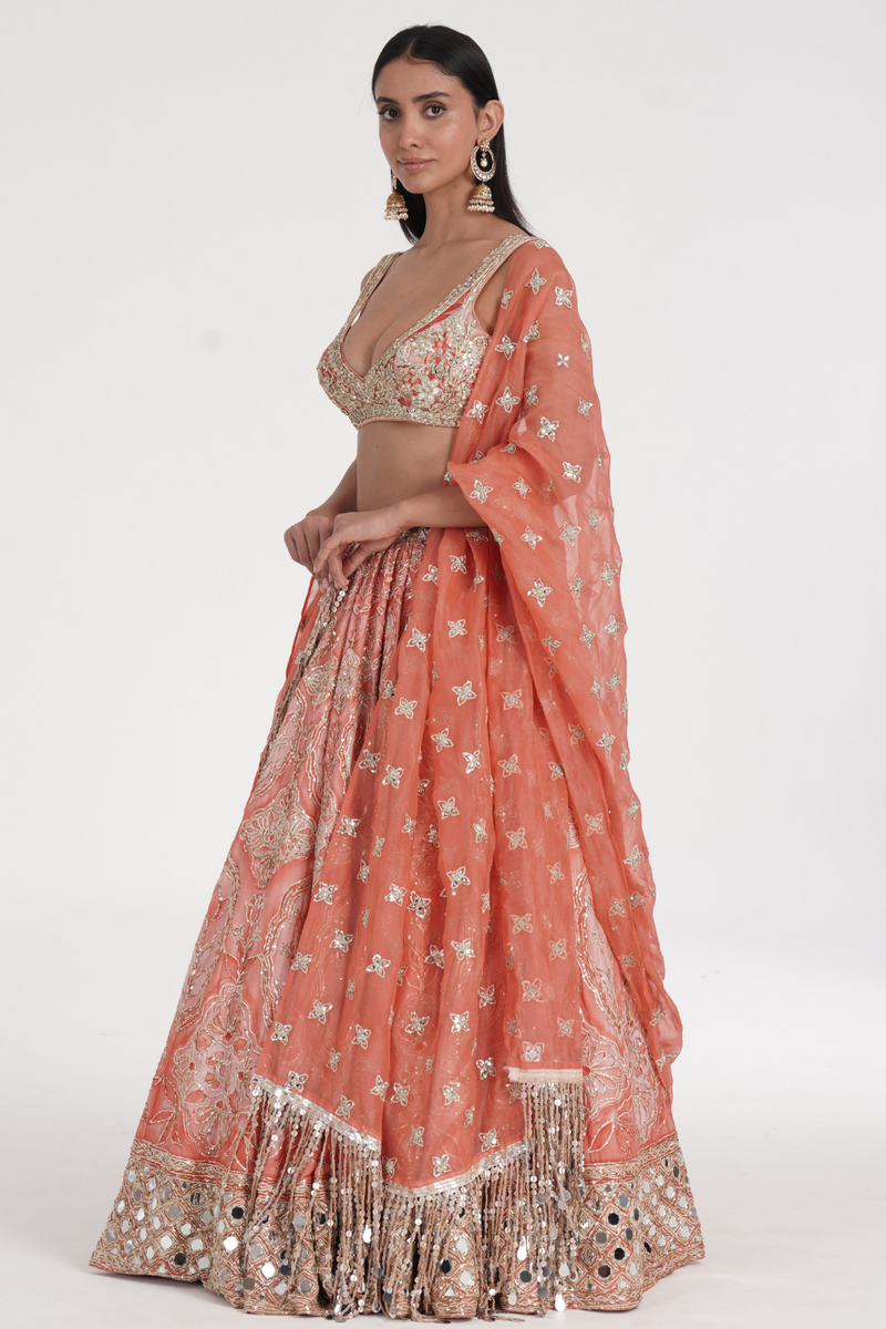 SAFRON PALE  LEHENGA SET