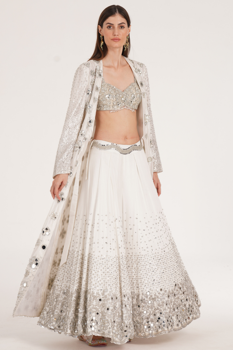 CHANTILLY LACE JACKET SHARARA SET