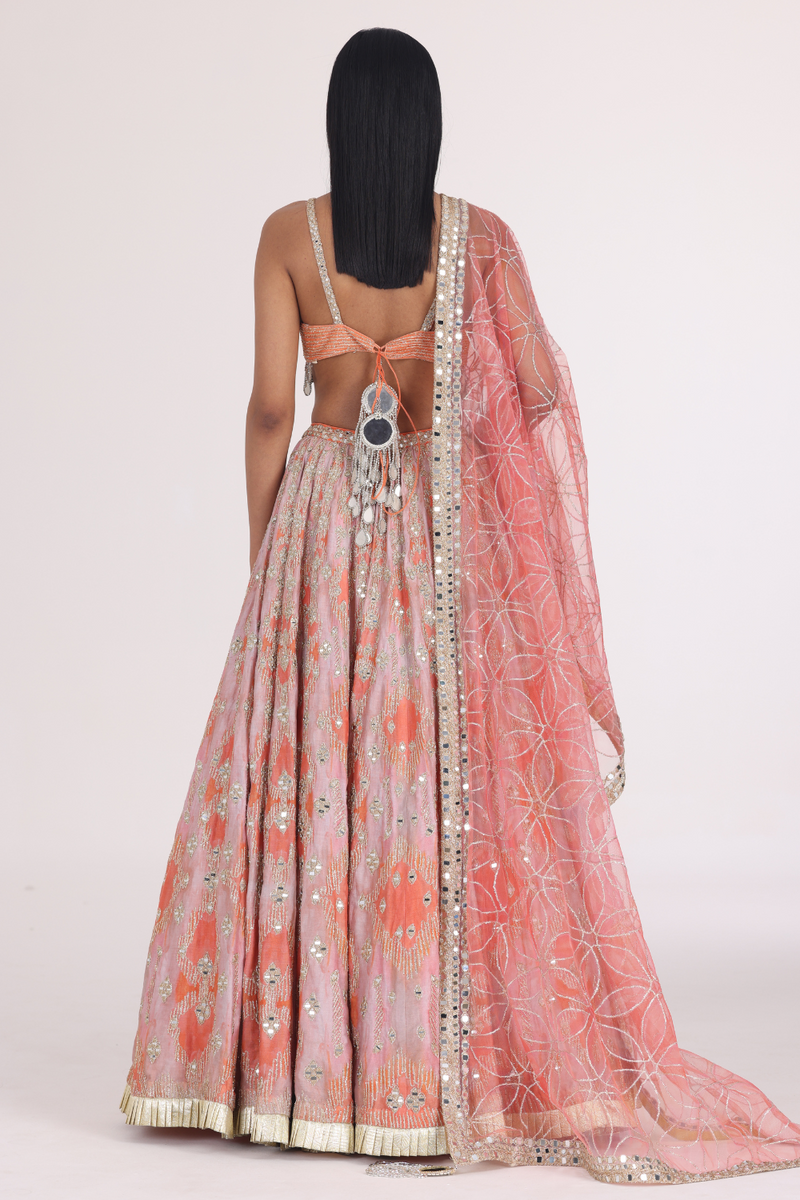 MUTED HUES PRINTED LEHENGA