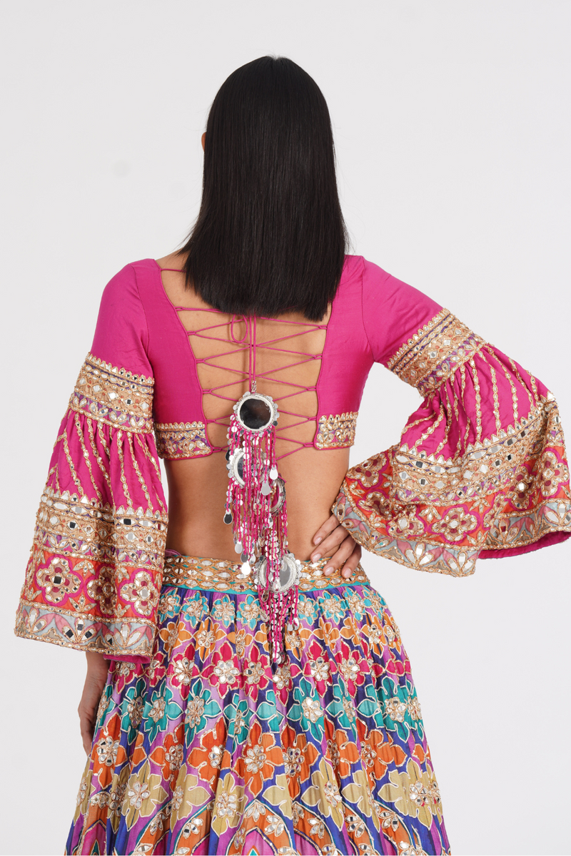 PSYCHEDELIC HUES LEHENGA SET